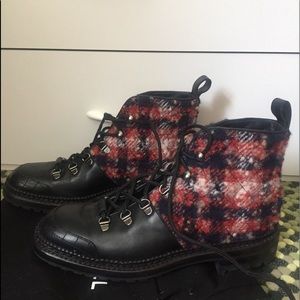 Authentic Chanel flannel boots
